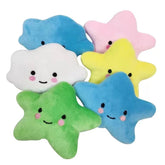 KUTKUT Smile Star Pet Squeaky Plush Toy for Puppy and Small Dogs Rubber Squeaky Toy, Plush - kutkutstyle